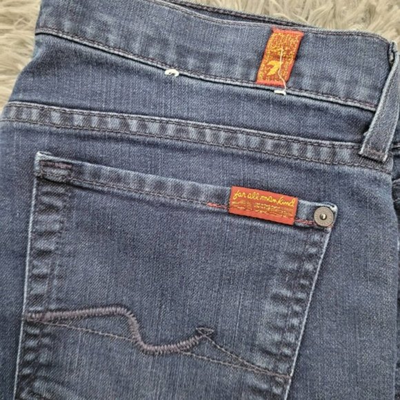 💙7 For All Mankind Gwenevere Jeans Dark Wash - Size 29 - Picture 2 of 9